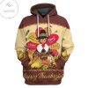 Happy Thanksgiving Turkey Hoodie- Tagotee
