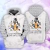 I Just F Love Cat White 3D Hoodie