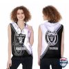 Nfl Las Vegas Raiders 3D Sleeveless Zip Hoodie