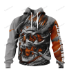 Personalized Texas Longhorns Custom Skull Jersey Hoodie