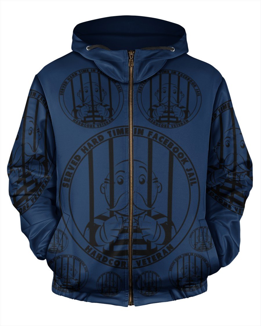 Served Hard Time In Facebook Jail Hardcore Veteran Hoodie Served Hard Time In Facebook Jail Hardcore Veteran Hoodie