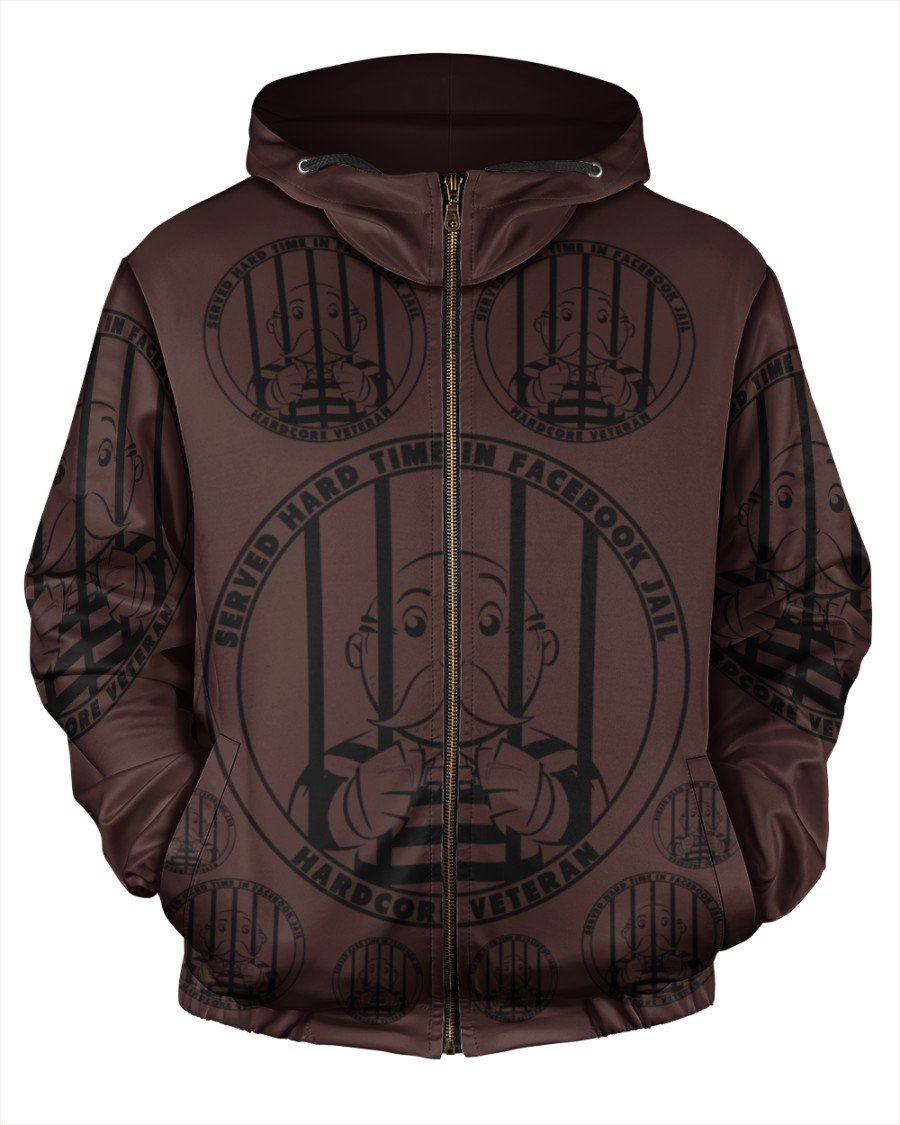 Served Hard Time In Facebook Jail Hardcore Veteran Hoodie Served Hard Time In Facebook Jail Hardcore Veteran Hoodie