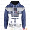 Star Wars R2D2 Adesivo 3D All Over Printed Hoodie