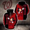 Washington Nationals Mickey Mouse 3D Hoodie